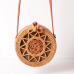 Bali Island Hand Woven Bag Round Bag buckle Rattan  Straw Bags Satchel Wind Bohemia Beach Circle Bag