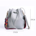 DAUNAVIA Women bag with Colorful Strap Bucket Bag Women PU Leather Shoulder Bags Brand Designer Ladies Crossbody messenger Bags