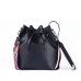 DAUNAVIA Women bag with Colorful Strap Bucket Bag Women PU Leather Shoulder Bags Brand Designer Ladies Crossbody messenger Bags