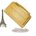 Fashion Cowhide Leather Day Clutch One Shoulder Cross-body Bag Small Crocodile Pattern Genuine Leather Clutch Chain Women's L172