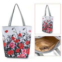 Floral Printed Tote Handbag Female Large Capacity Canvas Shoulder Bag Summer Beach Bag FA$3 Women bag