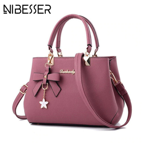 NIBESSER 2018 Elegant Shoulder Bag Women Designer Luxury Handbags Women Bags Plum Bow Sweet Messenger Crossbody Bag for Women