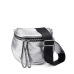 REALER crossbody bags for women silver shoulder bag soft artificial leather messenger bag ladies metallic effect small