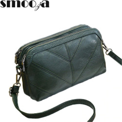SMOOZA 2018 High Quality Leather Women Handbag Luxury Messenger Bag Soft pu Leather Fashion Ladies Crossbody Bags Female Bolsas