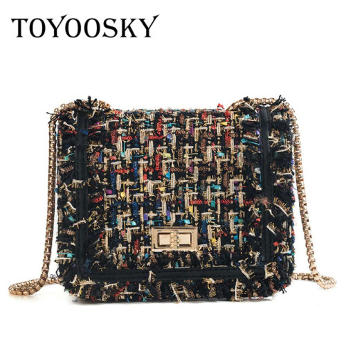 TOYOOSKY Brand Crossbody Bags For Women 2019 Winter Luxury Handbags Designer Small Women Messenger Bags Wool bolsa feminina