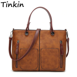 Tinkin Vintage   Shoulder Bag Female Causal Totes for Daily Shopping