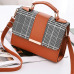 Yogodlns New Retro Plaid Small Square Package Minimalist Fashion Stitching Wild Messenger Shoulder Bag Ms. Packet