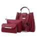 3Pcs/Set Bags For Women 2019 PU Leather Shoulder Bags Casual Tote Tassel Top Handle Designer Bags Composite Messenger Sac Femme