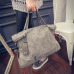 Bolish Rivet Vintage PU Leather Female Handbag Fashion Tassel Messenger Bag Women Shoulder Bag Larger Top-Handle Bags Travel Bag