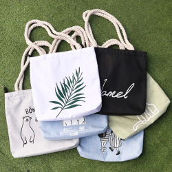 Canvas Tote Printed Women's Bag Casual Beach Tote Eco Shopping Bag Daily Items Collapsible Canvas Shoulder Tote NB107