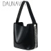 DAUNAVIA Brand New Bucket Bag Leisure Chain Decoration Wide Shoulder Bag Messenger Bag handbag High capacity tote Designer