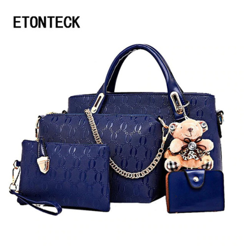 ETONTECK Women Bag Top-Handle Bags Female Famous Brand 2018 Women Girls Messenger Bags Handbag 4 Set PU Leather Composite Bag