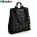 Fashion Rivet Women Handbag Casual Canvas Shoulder Bags Female Tote Book Black Ladies Top-Handle Hand Bag Sac A Main  XS-439