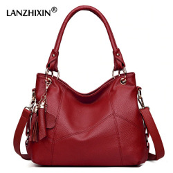 Lanzhixin Women Leather Handbags Women Messenger Bags Designer Crossbody Bag Women Tote Shoulder Bag Top-handle Bags Vintage 518