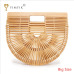 New Big Travel Vacation Totes Bamboo Handbag For Ladies Women Handbag Female Handmade Woven Straw Beach Bag Summer Women's Purse