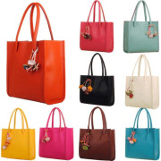 Sleeper #5005 Fashion Elegant Girls handbags leather shoulder bag candy color flowers Women Tote Free Shipping