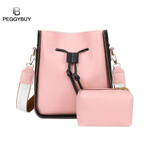 Women Bag 2Pcs/Set Top-Handle Big Capacity Female PU Handbag Girls School Shoulder Books Packs Ladies Crossbody Bag Bolsa Mujer