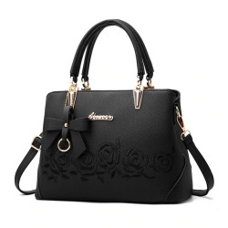 Women Bag Vintage Handbag Casual Tote Fashion Women Messenger Bags Shoulder Top-Handle Purse Wallet Leather 2019 New Black Blue