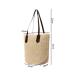 Women's Handmade Straw Braided Bag Woven Bag Natural Fashionable Outdoor PU Leather Handbag Beach Bags Brand New 3 Colors