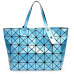 YUTUO Women Bag Ladies Geometric Sequins Mirror Saser Plain Folding Handbag Mujer Mosaic Shoulder Bags Top Handle Tote