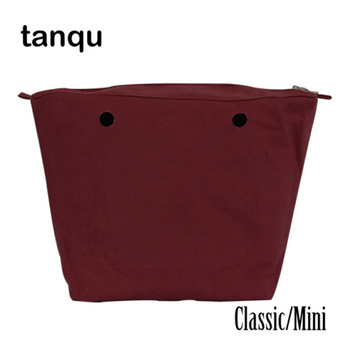 tanqu Waterproof Inner Lining Obag Insert Zipper Pocket Classic Mini Canvas Inner pocket for O Bag