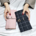 AOEO Women Wallets Long With Plaid PU Leather Fashion Hasp Coin Purse Phone Bag 10 Card Holders Female Wallet for girls ladies