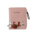 High quality Women's Wallet Lovely Cartoon Animals Short Leather Female Small Coin Purse Hasp Zipper Purse Card Holder For Girls