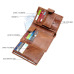 Jeep Brand Genuine Cow Leather Men Women Wallet Fashion Coin Pocket Trifold Design Men Purse High Quality Ladies Card ID Holder