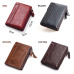 KAVIS 100% Genuine Leather Vintage Small Women Wallets Female Womens Wallet Zipper Design With Coin Purse Pockets Mini Walet