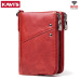 KAVIS Genuine Leather Women Wallet Female Red Rfid Coin Purse Small Walet Portomonee PORTFOLIO Money Bag Lady Mini Card Holder