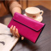 Magnetic Buckle Long Genuine Leather Women Wallet Female Clutch Bags Cow Leather Coin Purse Credit Card Holder Quality carteira