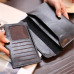 Magnetic Buckle Long Genuine Leather Women Wallet Female Clutch Bags Cow Leather Coin Purse Credit Card Holder Quality carteira