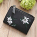 Naivety Embroidery Short Wallet PU Leather Wallets Female Floral Hasp Coin Purse Zipper Bag Card Holders 30S71205 drop shipping