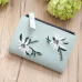 Naivety Embroidery Short Wallet PU Leather Wallets Female Floral Hasp Coin Purse Zipper Bag Card Holders 30S71205 drop shipping