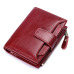 SENDEFN Women's Wallet Leather Small Luxury Brand Wallet Women Short Zipper Ladies Coin Purse Card Holder Femme Red/Blue 5191-69