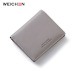 WEICHEN Thin Style Women Wallets Zipper Coin Bag in Back Blue Soft Leather Ladies Card Holder Slim Purse Female Wallet Small HOT