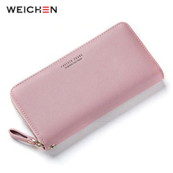 WEICHEN Wristband Women Long Clutch Wallet Large Capacity Wallets Female Purse Lady Purses Phone Pocket Card Holder Carteras