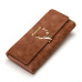 Women Wallet Card Wallet Female Purse Leather Trifold Long Coin Holder Phone Wallet Metal Christmas Deer Cash Pocket Fashion