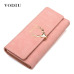 Women Wallet Card Wallet Female Purse Leather Trifold Long Coin Holder Phone Wallet Metal Christmas Deer Cash Pocket Fashion