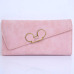 Women Wallets Faux Leather Long Section Hasp Purse Mickey Head Oblique Cover Type Three Fold Clutch Coin Pocket Card Holder