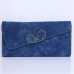 Women Wallets Faux Leather Long Section Hasp Purse Mickey Head Oblique Cover Type Three Fold Clutch Coin Pocket Card Holder