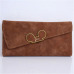 Women Wallets Faux Leather Long Section Hasp Purse Mickey Head Oblique Cover Type Three Fold Clutch Coin Pocket Card Holder