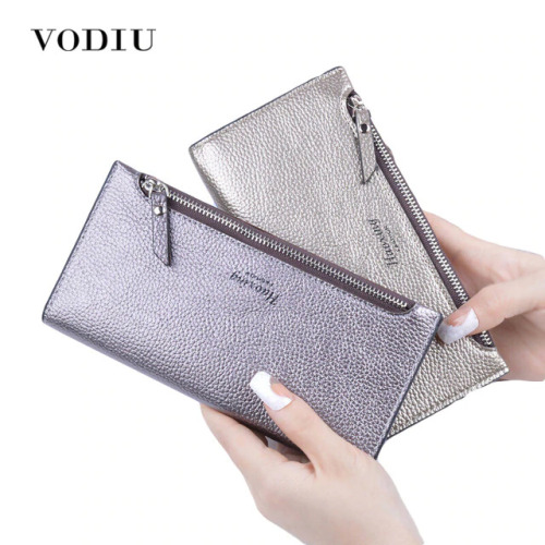 2018 Designer Zipper Women Leather Slim Long Wallet Female Purse Clutch Thin Wristlet Phone Coin Credit Card Holder Dollar Price