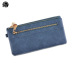 Hot Selling Women's Long Wallet Female High Capacity Double Zippers Clutch Purse Wristlet Women's Purse Long Design PU Leather