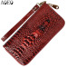 Ladies leather wallets 3D crocodile alligator women purse clutch Long Female Wristlet coin purse Phone Pocket Handy Girls Wallet