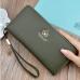 New Korean Women's Fashion Trend PU Wristlet Wallet Fashion Leisure Hand Wallet With Card Holder Long Wristlet Wallet