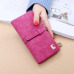 Woman wallet Long Fashion Luxury Brand  frosted Leather purse Female Coin Purse Wallet Women Card Holder Wristlet Money Bag