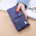 Woman wallet Long Fashion Luxury Brand  frosted Leather purse Female Coin Purse Wallet Women Card Holder Wristlet Money Bag