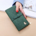 Woman wallet Long Fashion Luxury Brand  frosted Leather purse Female Coin Purse Wallet Women Card Holder Wristlet Money Bag