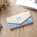 Wristlet Fashion Envelope Women Wallet Hit Color 3Fold Flowers Printing 5Colors PU Leather Wallet Long Ladies Clutch Coin Purse